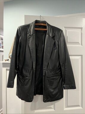 Wilsons Leather Women’s Black Leather Blazer Jacket